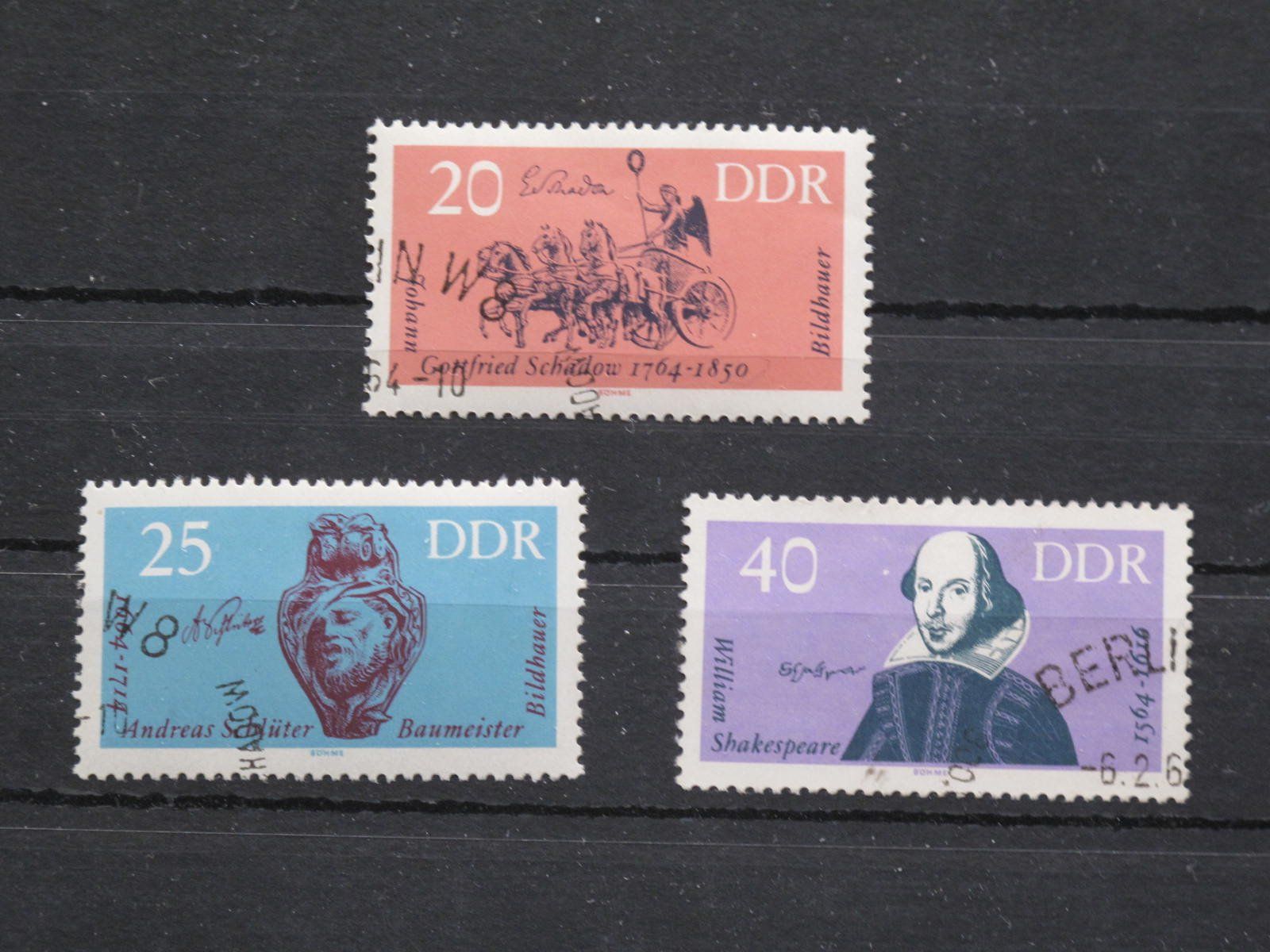 Tutti i francobolli: DDR 1964 Berühmte Künstler gest. – Usato da Wil SG venduto da fva01
