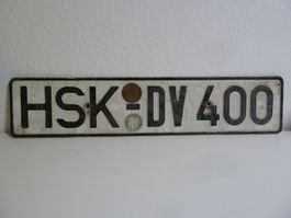 Nummernschild /Auto / Kfz-Kennzeichen Deutschland HSK-DV 400