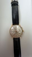 Schweizer Chronograph Uhr Landeron vergoldet . Funktioniert