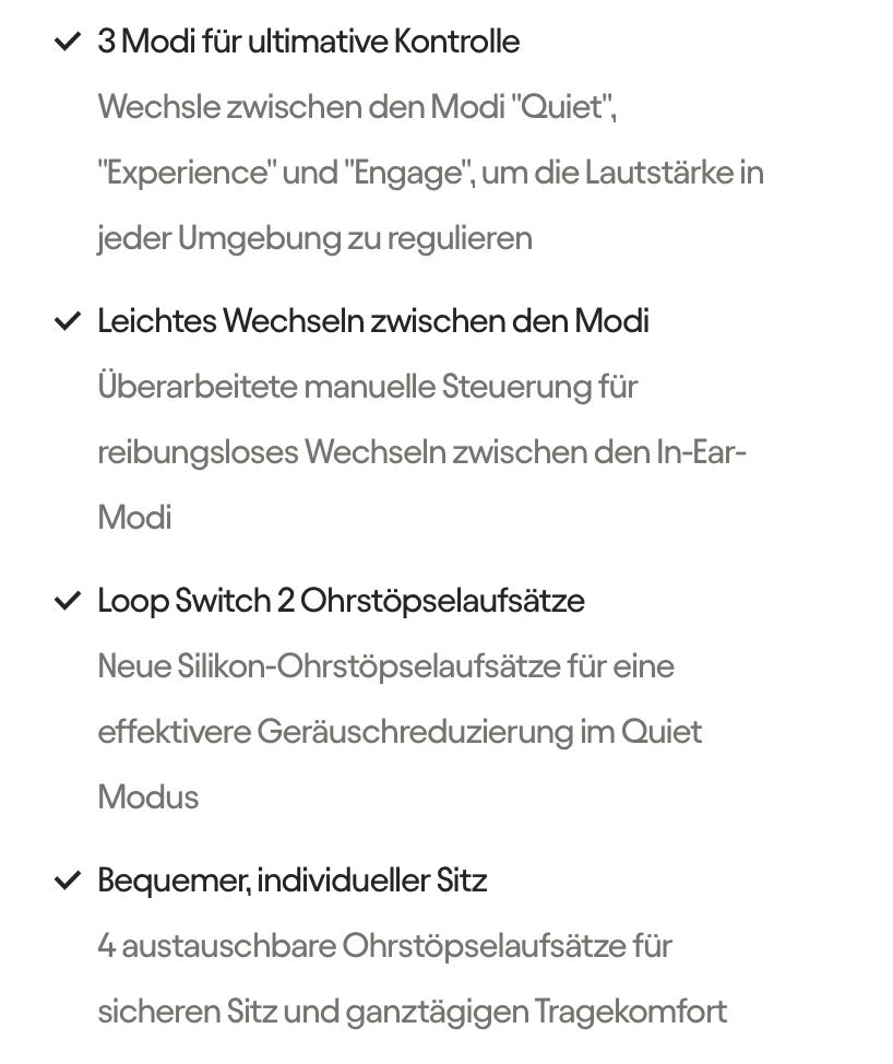 Casques audio: Loop Switch™ 2 - Silver - Loop earplugs - neu! – Neuf (Voir description) à Basel par Kunterbunt12 4