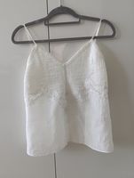 ZARA Top Trägerhemd Spitze Weiss Grösse S Neu