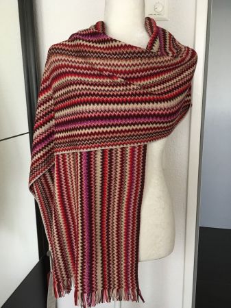 Neu Missoni Schal mit Wolle Made in Italy Gr. 43x190 cm
