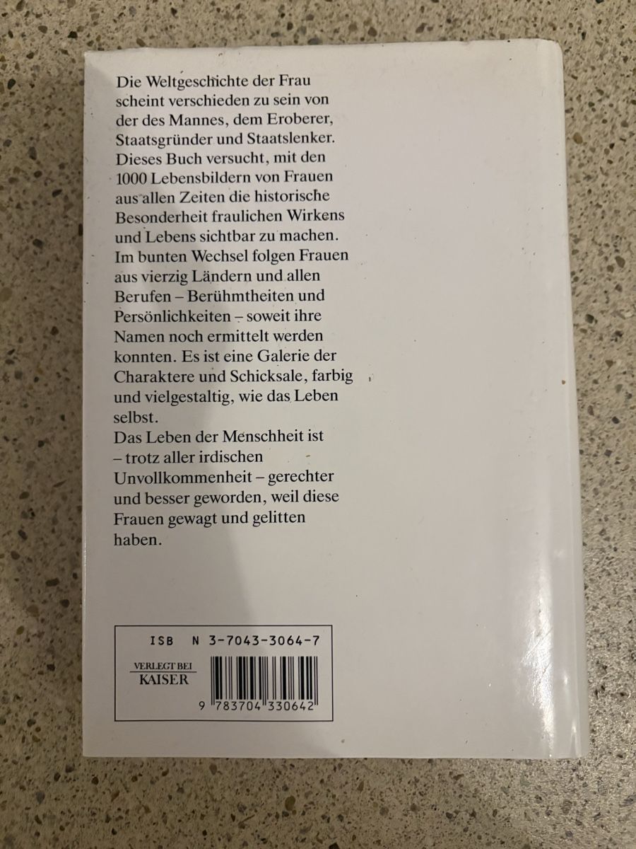 Libri: Grosse Frauen der Weltgeschichte – Nuovo (secondo la descrizione) da Schlieren venduto da pauley102 1