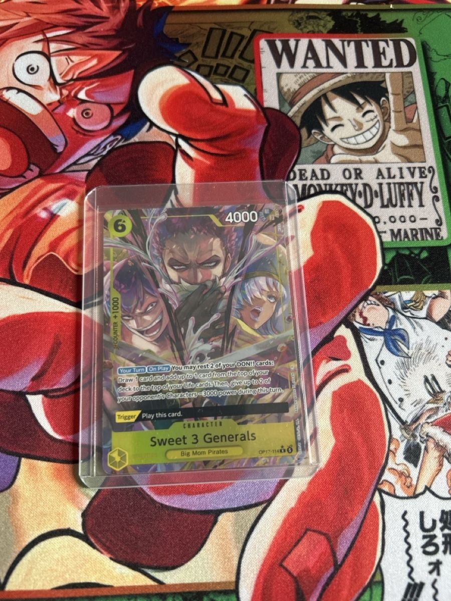 Bandai Carte collezionabili: OP17-114 Sweet 3 Generals – Nuovo (secondo la descrizione) da St. Gallen venduto da ced_r2bv