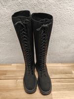 Schwarze Schnürstiefel Gr. 39, Plateau, Herbst-Trend!