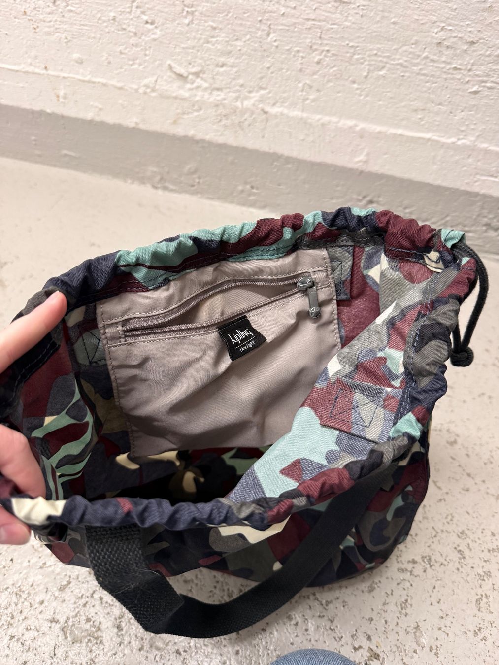 Kipling Borse: Kipling Shopper Tasche, Camouflage Muster - Top! – Usato da Zürich venduto da Cleo234 4
