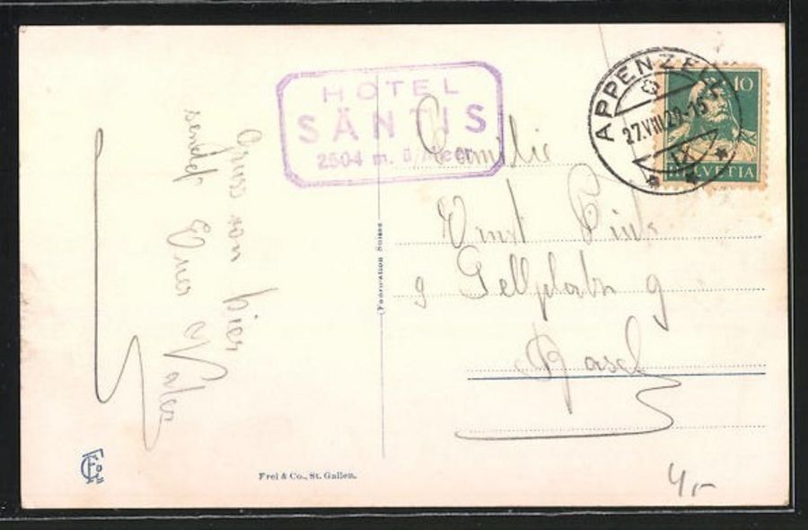 Cartoline postali: Säntis, Observatorium, gelaufen 1929 – Usato da Frauenfeld venduto da POML 1