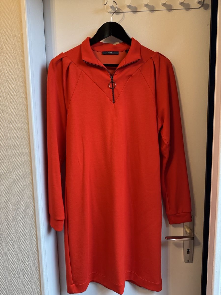 Esprit Kleider: Robe orange col montant zippé taille M – Neu (gemäss Beschreibung) aus Blonay von Celuna