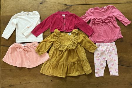 Babykleidungsset für Mädchen, 6-teilig, Grosse 68