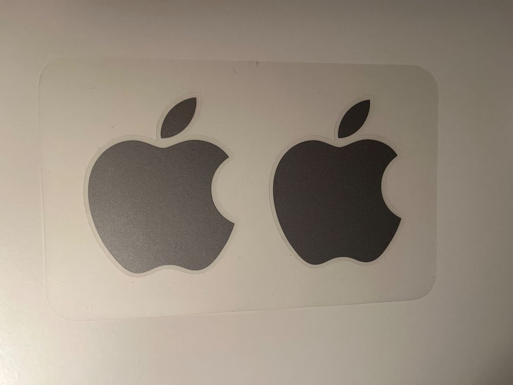 Original Apple Sticker Silber / Grau (Silver/Grey) (Neu (gemäss ...