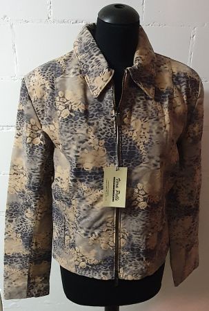 Neu "Vera Pelle" / Nappa Lederjacke Gr. 40 mit Print