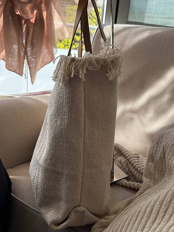 Borse: Shopper-Tasche Baumwolle-Leder beige-pink – Nuovo (secondo la descrizione) da Muttenz venduto da einfach-schoen 1