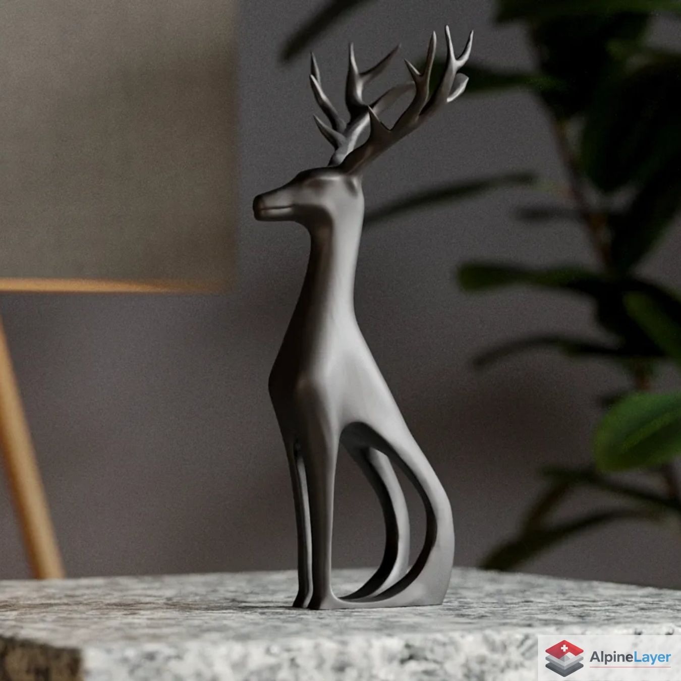 Skulpturen & Statuen: Elegant Deer 3D Printable Sculpture - White - 3D Printed – Neu (gemäss Beschreibung) aus Losone von AlpineLayer 1