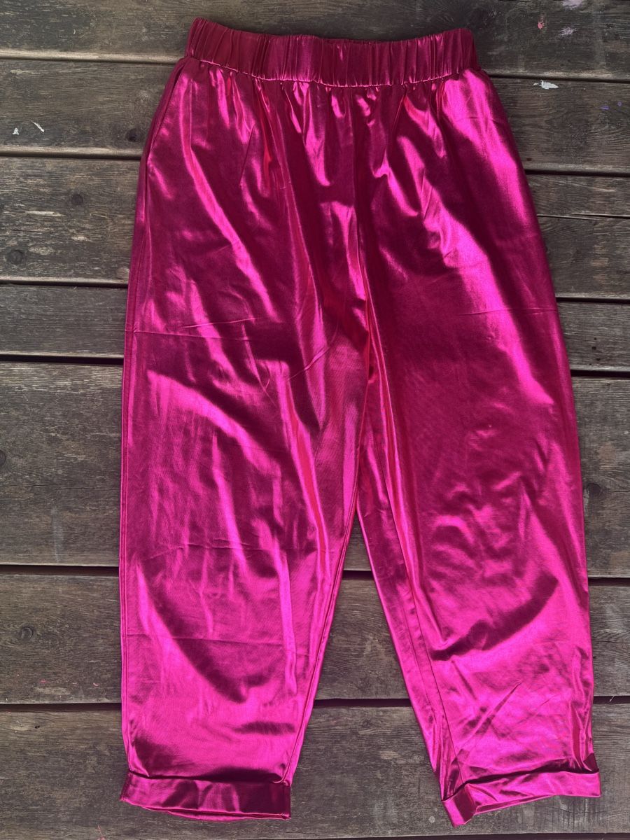 Pantaloni: Mettalic Pink Hose von GOLD&SILVER  – Usato da hendschiken venduto da hippielfe
