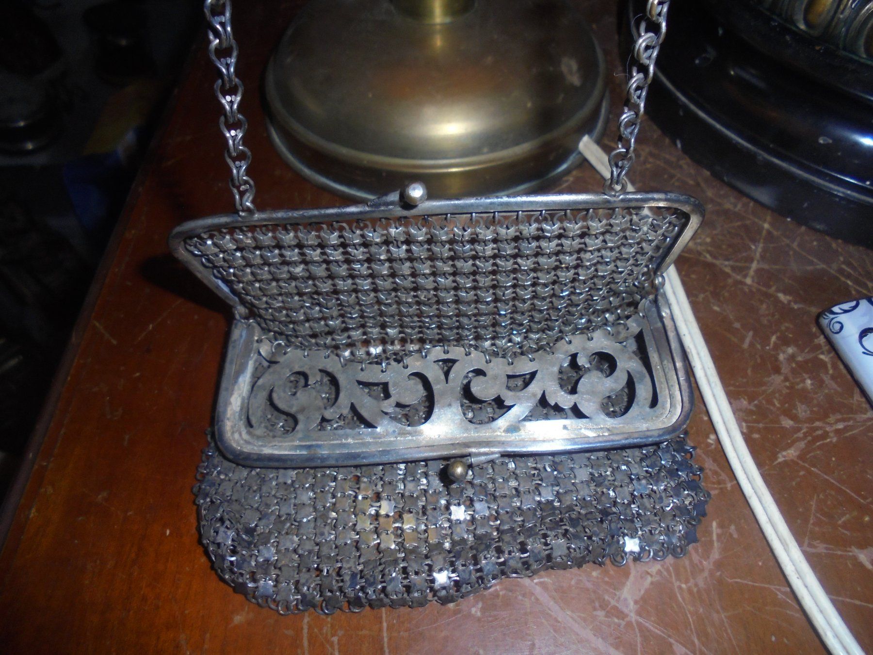 Borse da donna: Antike Handtasche (versilbert ? ) ca. 1930-40 – Usato da Camorino venduto da Hunpete 3