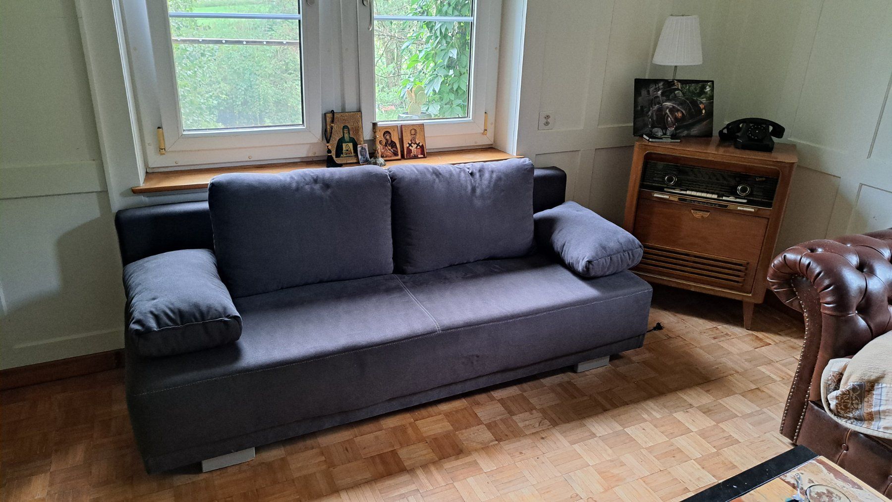 Divani: Schlafsofa Bettsofa dunkelgrau – Usato da Wetzikon ZH venduto da Baron_Munchhausen
