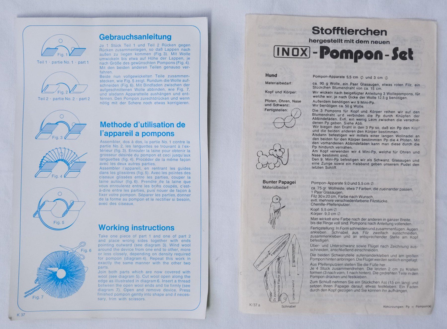 Kit bricolage: Pompon Set 4 Grössen, Pompons einfach Selbermachen – Usato da Zürich venduto da Melody2000 1