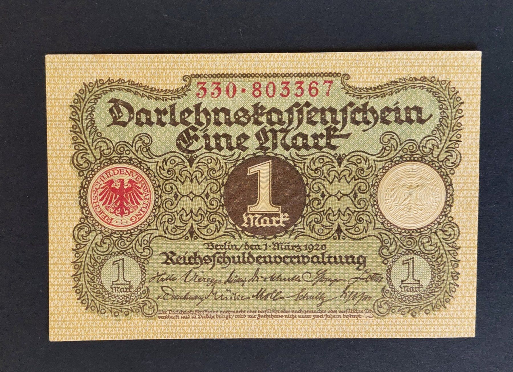 Billets de banque: Deutsches Reich - Notgeld Eine Mark 1920** – Neuf (Voir description) à Ebikon par smartbox 1