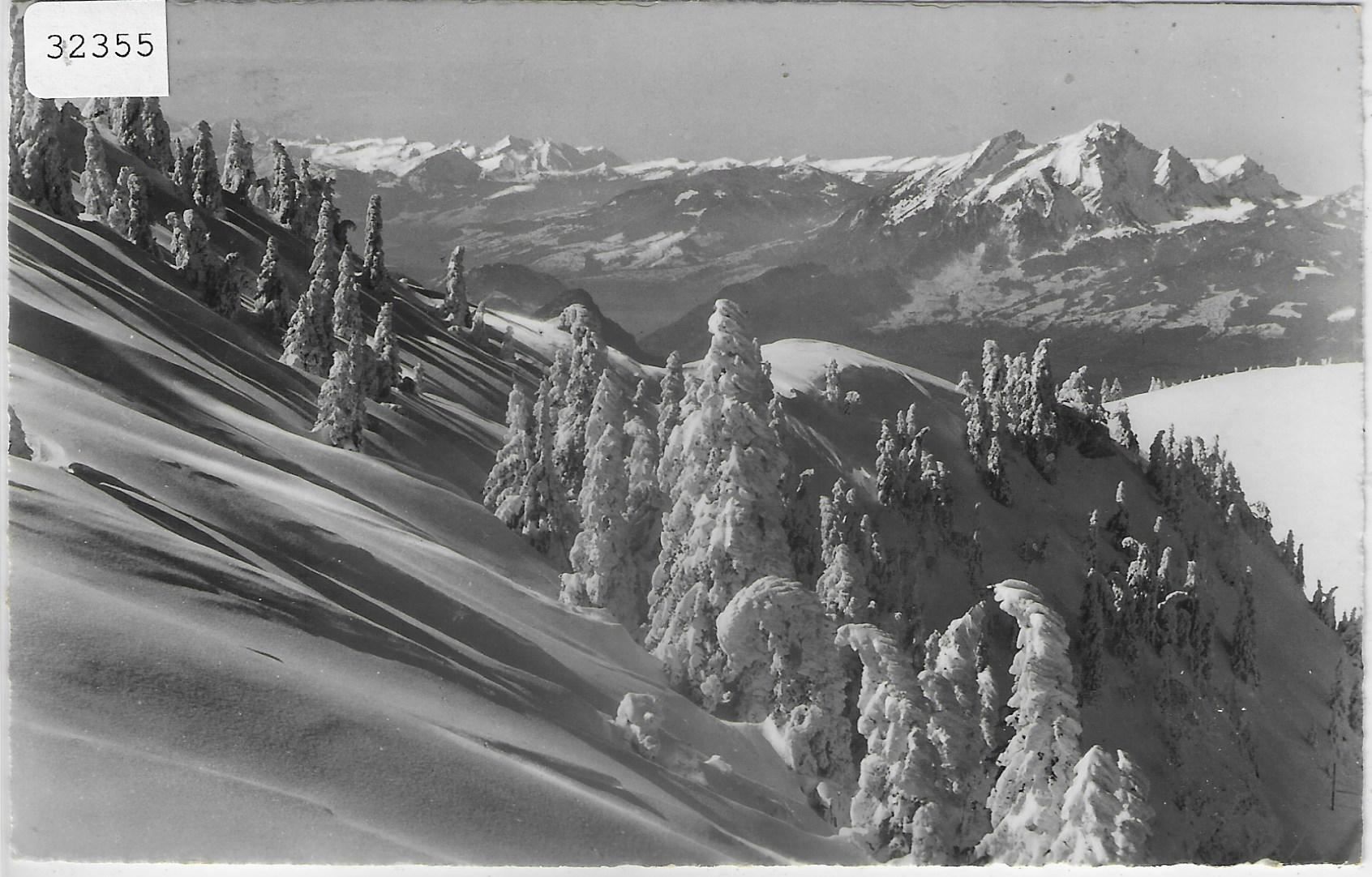 Cartoline postali: Rigi - Blick gegen Pilatus im Winter – Usato da Ettingen venduto da Kartenplanet