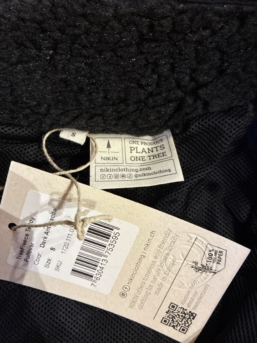 Nikin Giacche: NIKIN TreeFleece Teddy Pullover dunkelanthrazit Grösse S – Nuovo e nell'imballaggio originale da maienfeld venduto da flapstap 3