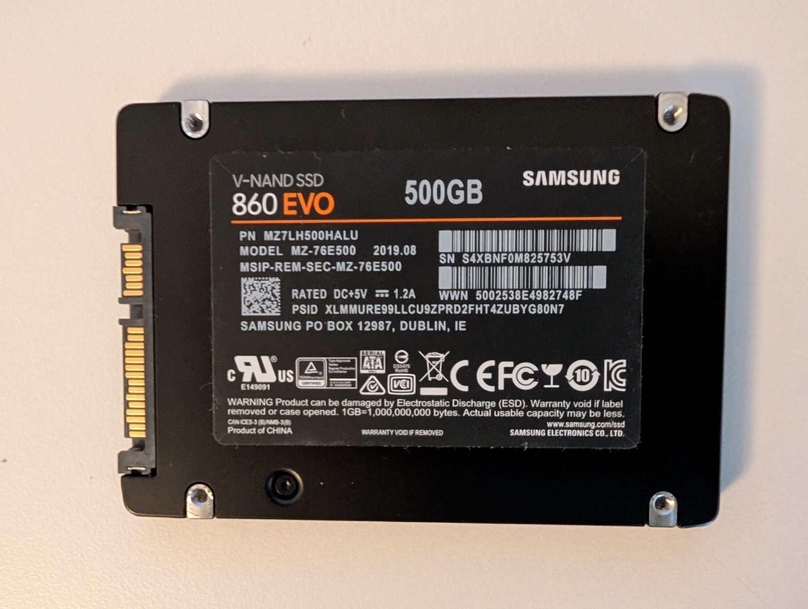 Samsung Dischi rigidi: Samsung 860 EVO 500GB SSD – Usato da Aarberg venduto da fosta 1