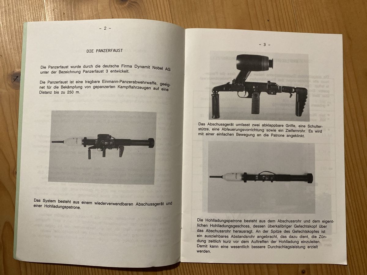 Libri: Reglement Behelf Panzerfaust Waffenchef Infanterie – Usato da Gelterkinden venduto da Waedi4 2