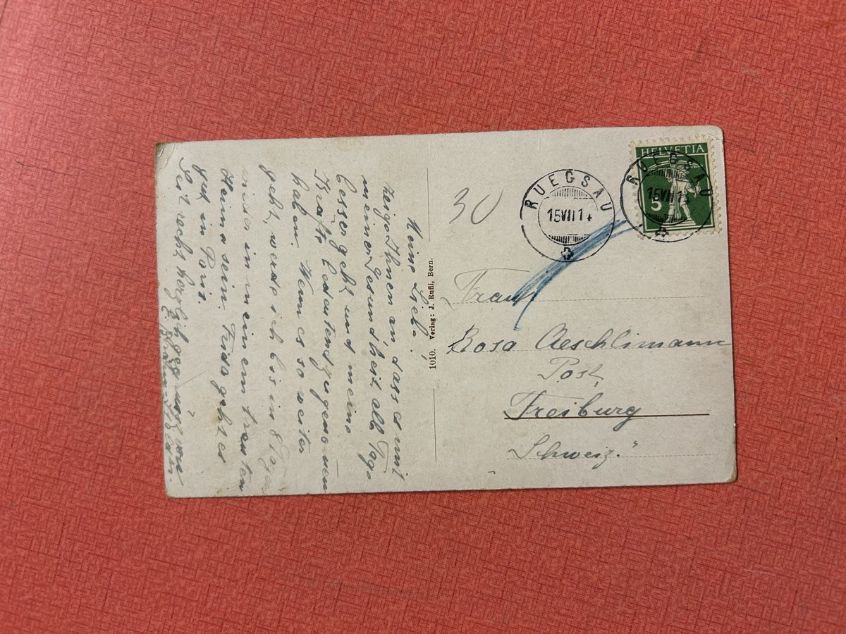 Cartes postales: Ansichtskarte Lützelflüh-Denkmal, gestempelt 1914 – D'occasion à Lanzenhäusern par vic63 1