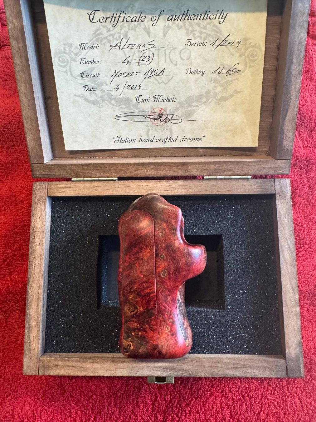 Altri Prodotti per fumatori: Vertigo Box Mod - Italian Handcrafted Dreams – Nuovo e nell'imballaggio originale da Allschwil venduto da Buexe 2