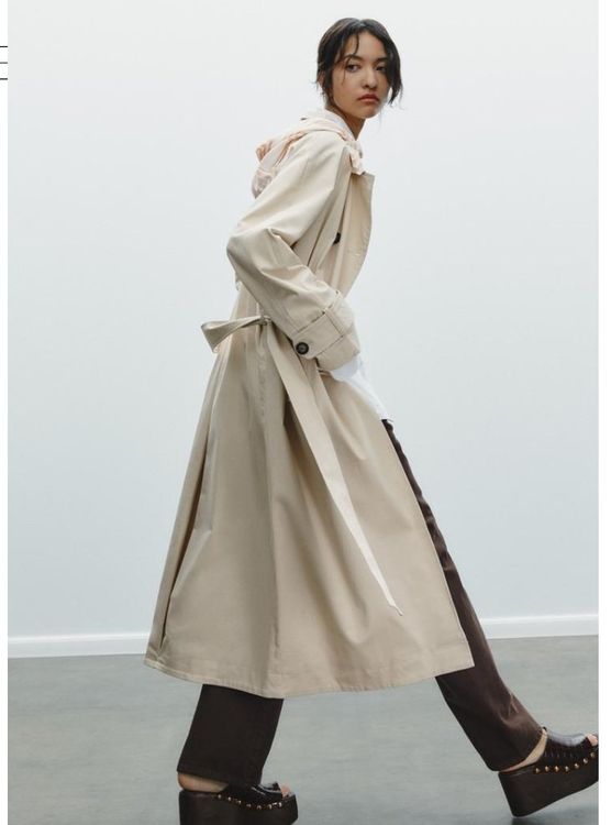 Zara Mäntel: ✨ZARA Trend Trenchcoat Halstuch Beige,  Gr.M NEU Fr.139.00✨ – Neu und originalverpackt aus Rotkreuz von beltraum 4