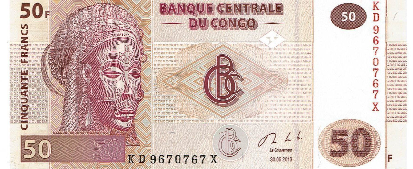 Banconote: Kongo 50 Francs 2013  P-97 UNZ – Nuovo (secondo la descrizione) da Steffisburg venduto da ber_8htf