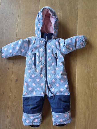 Winteroverall blau rosa guter Zustand 
