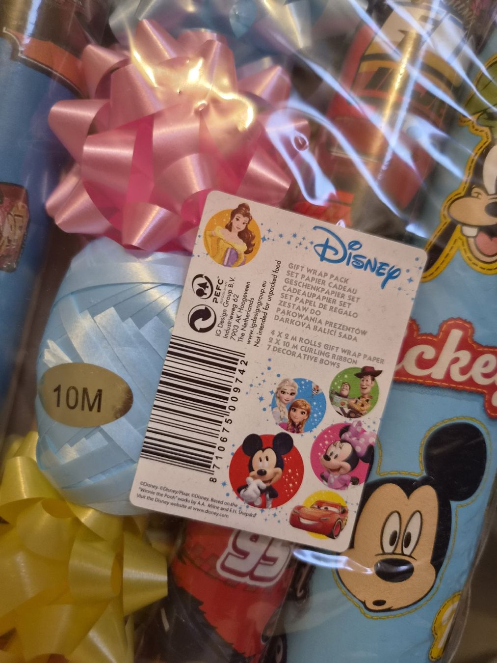 Carta: Disney Geschenkpapier Set mit Schleifen – Nuovo (secondo la descrizione) da St.Gallen venduto da Avena135 4