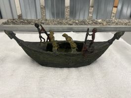 Altes afrikanisches Boot,Bronzeguss-Handarbeit,Deko!