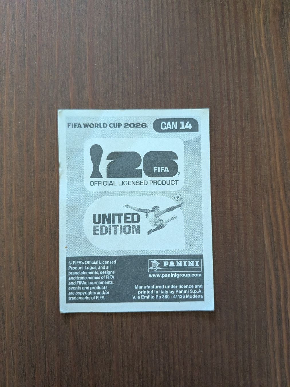 Panini Sammelbilder & Trading cards: Panini Bild CAN 14 – Gebraucht aus Eschenbach SG von SanFranciscoCalifornia 1