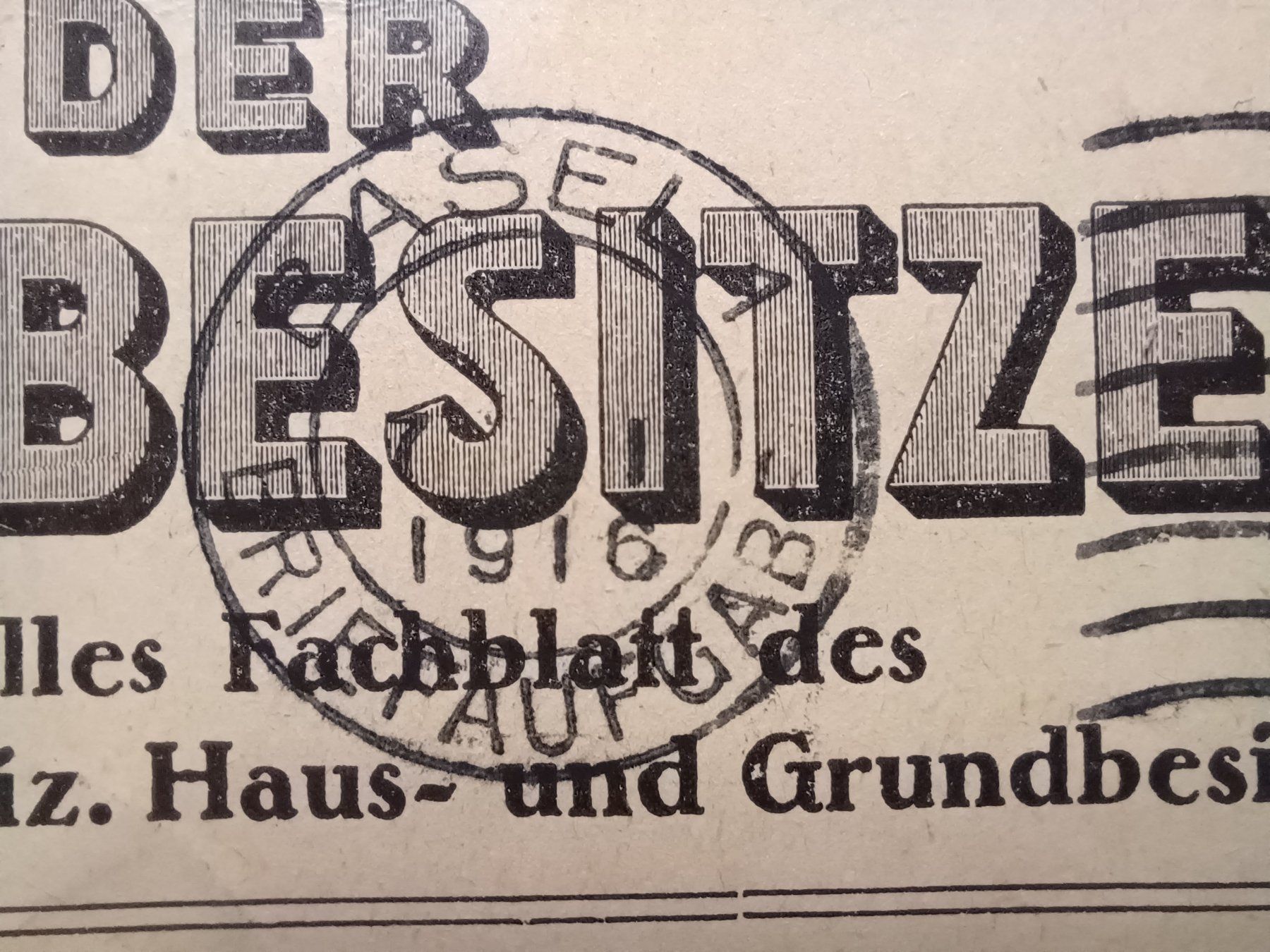 Tutti i francobolli: Der Hausbesitzer / Nachnahme 1916 – Usato da Aarau Rohr venduto da mgvw 2