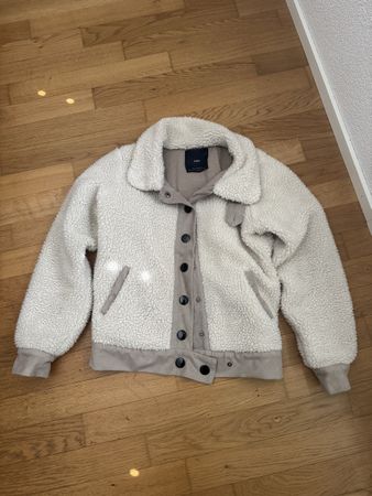 Zara Teddy Jacke, Grösse S, Beige
