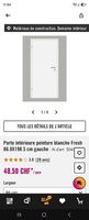 Innentür Fresch 86 × 198,5 cm  Weiss  Anschlag links