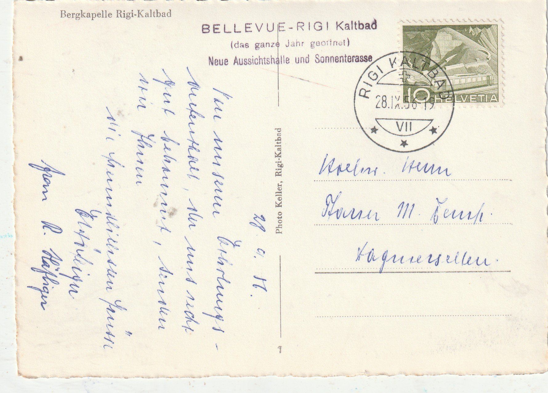 Cartes postales: Bergkapelle Rigi Kaltbad – D'occasion à Lumbrein par made02 1