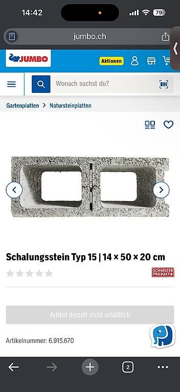 Tous les outils: 2x Schalungsstein Jumbo  – D'occasion à Bilten par R_Schaefer 3