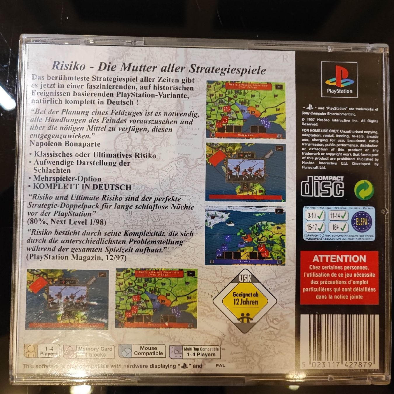 Sony Giochi: Playstation 1 Spiel RISIKO Strategie – Usato da Dübendorf venduto da kb86_MOVIE 1