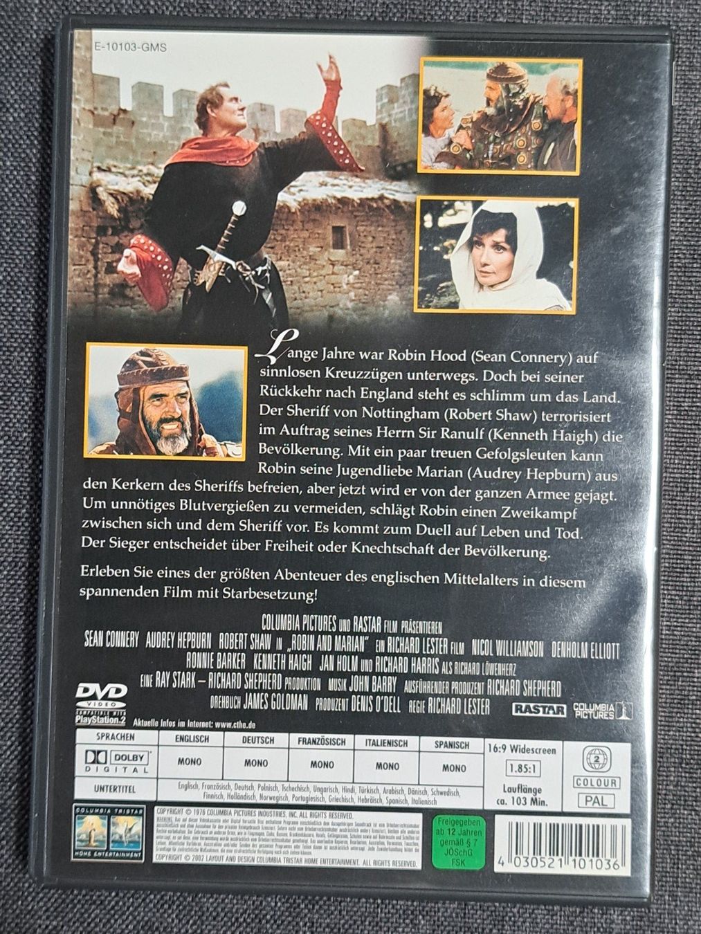 Tutti i DVDs: DVD Robin und Marian mit A. Hepburn, Connery 1976 – Nuovo (secondo la descrizione) da Unterseen venduto da Kanica 1