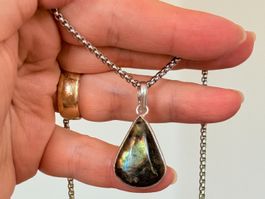 Collier avec labradorite - Élégant & Naturel!