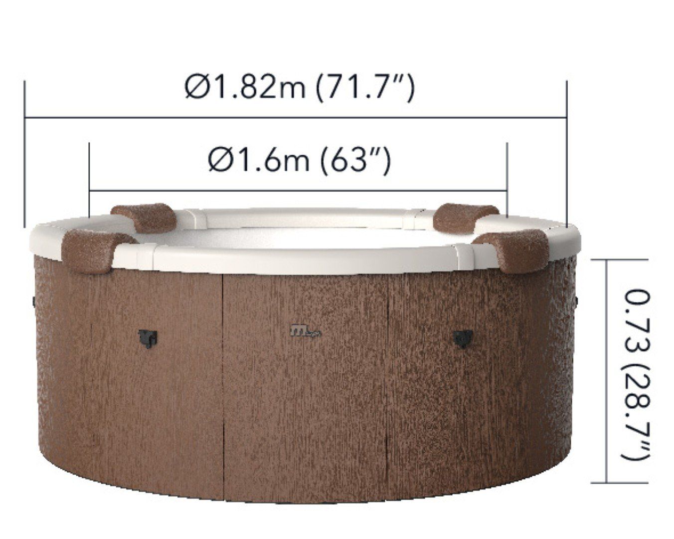 Whirlpool: MSpa Whirlpool ROVA, 180x180x70cm – Neu und originalverpackt aus St. Marein von trade-line-partner 8