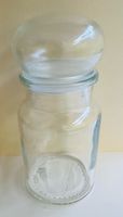 Vintage Apothekerglas mit Domartigem Deckel, Made in Belgium