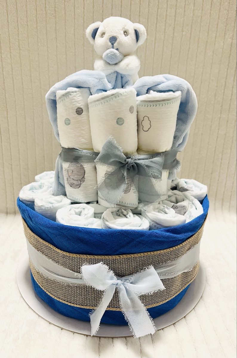 Pampers Secchi per pannolini & Pannolini: Windeltorte mittel, blau – Nuovo (secondo la descrizione) da Lohn-Ammannsegg venduto da AmandaG1987