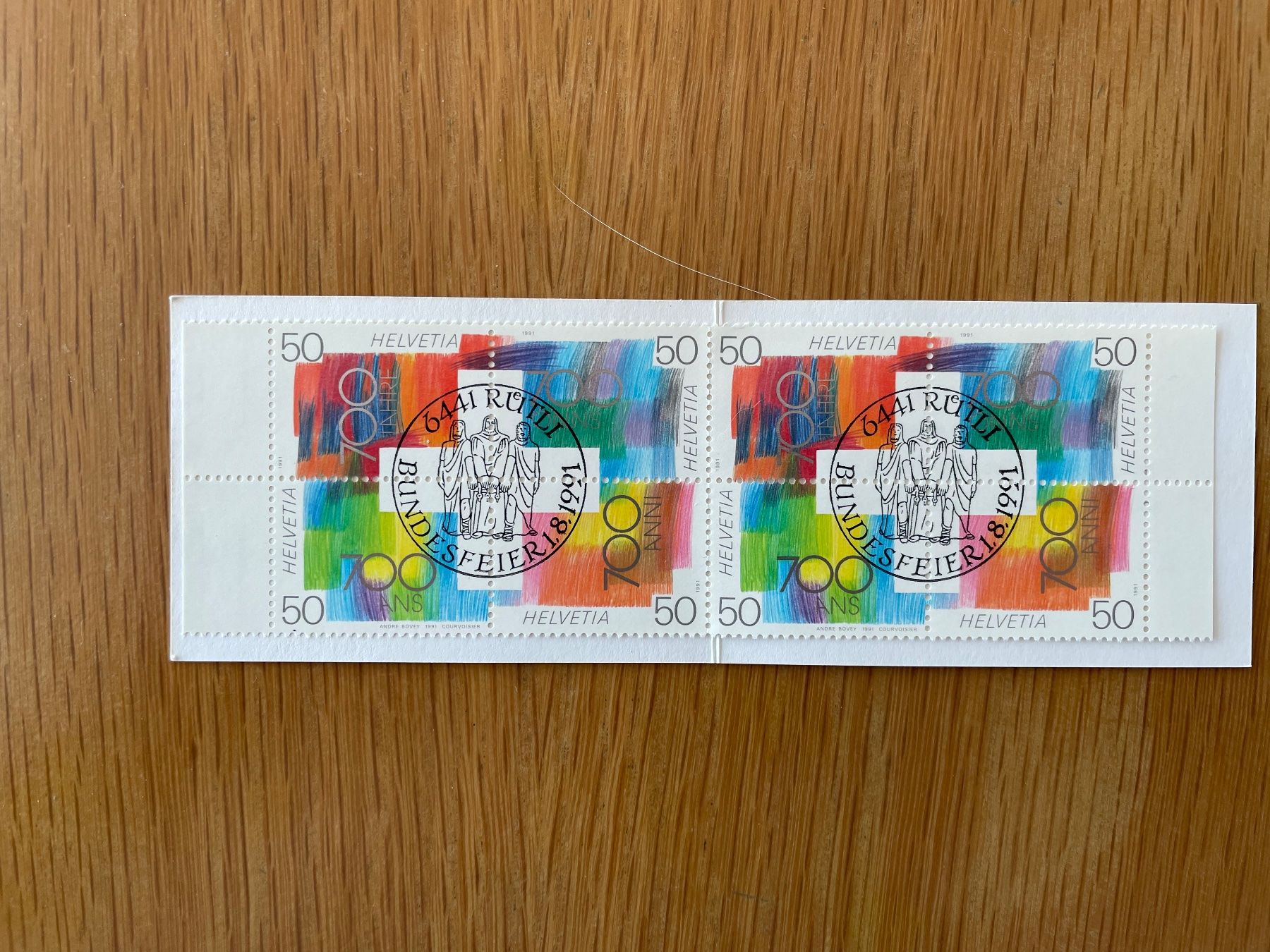 Alle Briefmarken: Carnet 700ème RUTLI – Gebraucht aus Sonceboz-Sombeval von Comment2 1