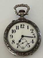 Antike Oversize Taschenuhr Um 1900 Jagdmotiv