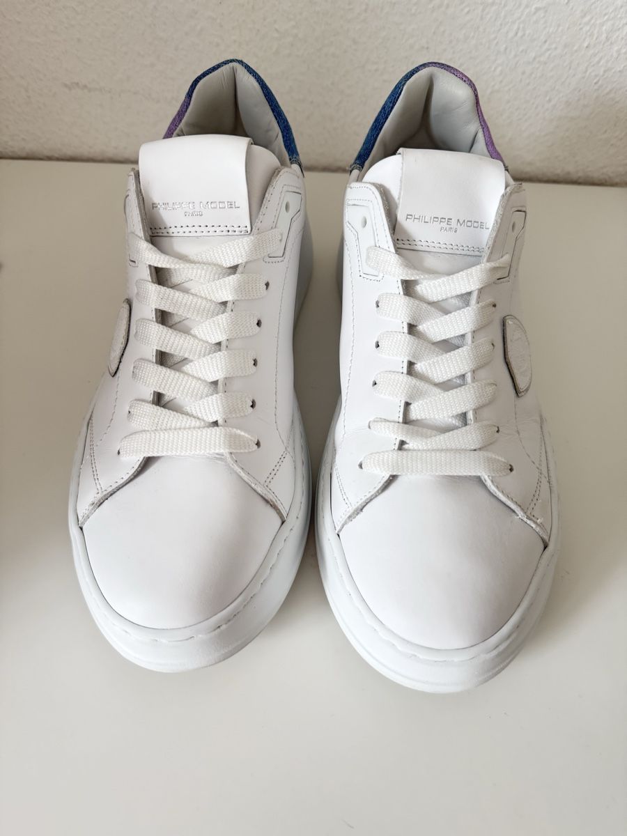 Scarpe da uomo: Philippe Model White Leather Trainers - Size 38 Great! – Usato da Zollikerberg venduto da MK-13 1