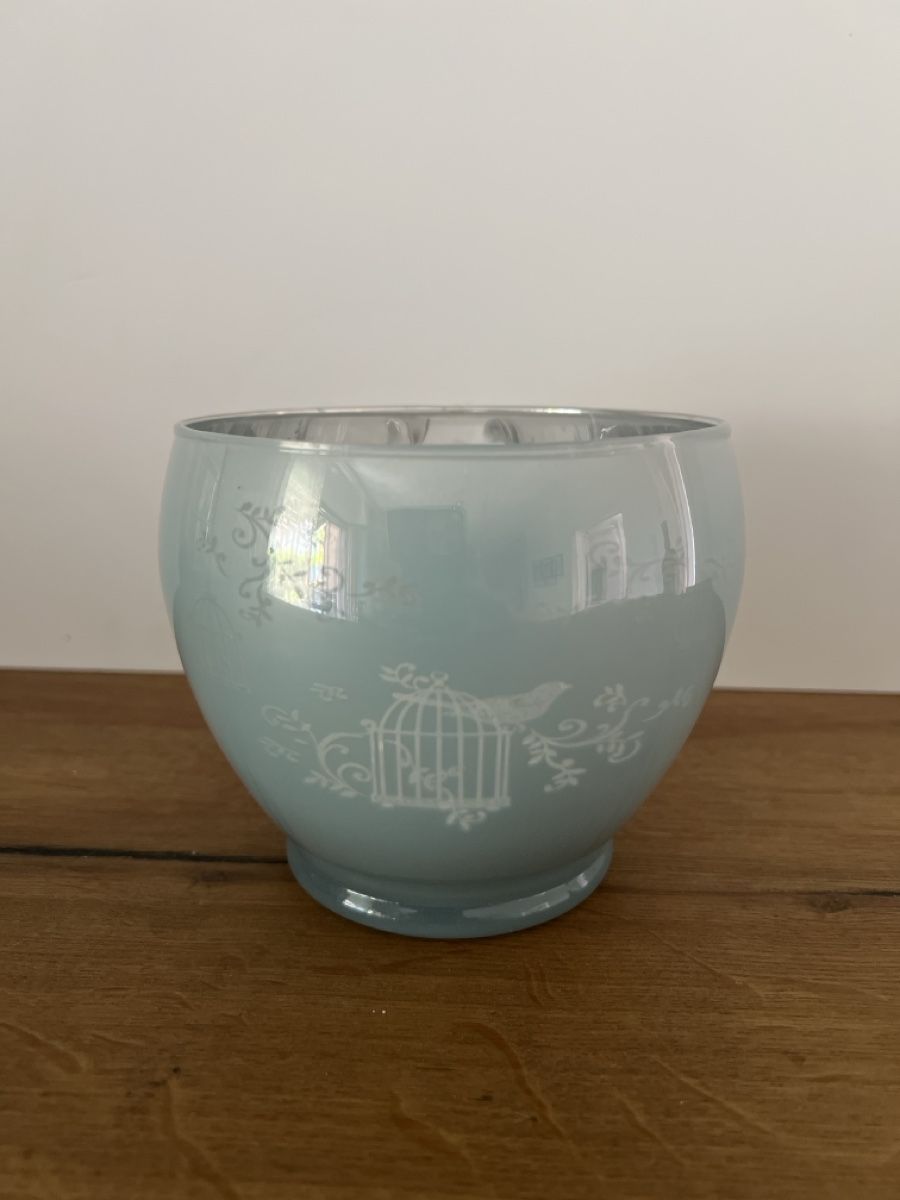 Pots de fleurs: Deko Blumentopf Glas Shabby Chic Türkis – D'occasion à Altdorf UR par JanAil