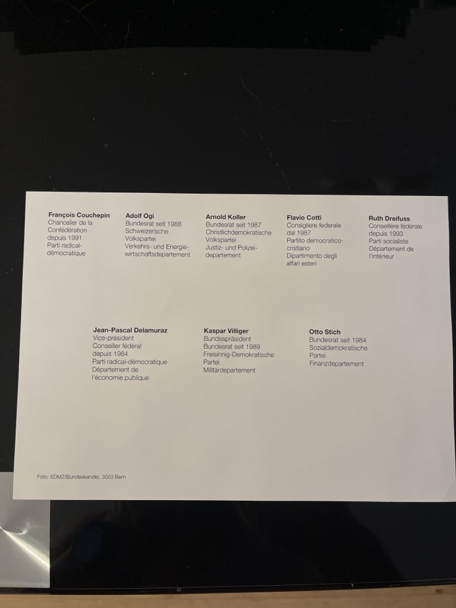 Autographes: Altes Bundesratsfoto – D'occasion à Berschis par zuellig02 1